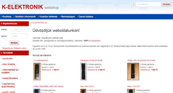 Desktop Screenshot of k-elektronik.hu
